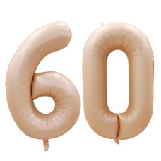 Goer Number 60 Balloons For 60Th Birthday Party Decorations 42 Inch Jumbo Foil Helium Balloons For 60Th Anniversary Caramel