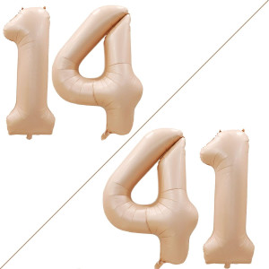 Goer Number 14 Balloons For 14Th Birthday Sweet 14 Party Decorations 42 Inch Jumbo Foil Helium 41 Balloons For 41St Birthday Par