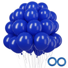 Rubfac Royal Blue Balloons 100Pcs 12 Inch Helium Blue Latex Balloon For Birthday Graduation Baby Shower Gender Reveal Baseball N