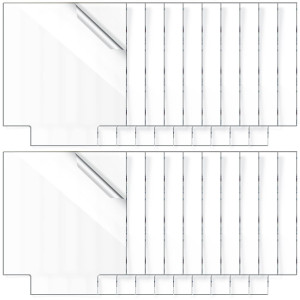 20 Pcs 2 Mm Acrylic Blanks For Light Base Plastic Cast Clear Acrylic Sheet Square And Round Acrylic Panel Sign Blank With Double