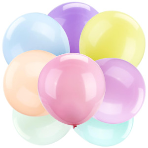 Lovestown 36 Inches Pastel Balloons 12 Pcs Large Macaron Balloons Jumbo Latex Party Balloons Giant Round Balloons For Wedding P