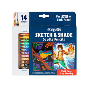 Crayola Art Pencils For Sketching Shading 14Ct Colored Pencils For Adults Includes 2 Graphite Pencils Adult Coloring