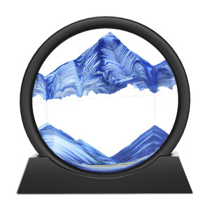 Wai Danie Moving Sand Art Picture 3D Hourglass Deep Sea Sandscape Liquid Motion Display Painting Flowing Sand Frame Relaxing Des