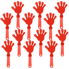 Zcysrlqin 12 Pcs Coral Red Hand Clappers 75 Inch Clappers Noisemakers Noise Makers Party Favors Plastic Party Clapper Sporting