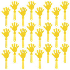 Zcysrlqin 24 Pcs Sunburst Yellow Hand Clappers 75 Inch Clappers Noisemakers Noise Makers Party Favors Plastic Clapper Sporting