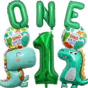 Dinosaur 3Rd Birthday Decorations Dinosaur Birthday Party Supplies For 3 Year Old Kids Dinosaur Balloons Three Letter Balloons