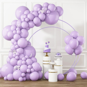 Rubfac Pastel Purple Balloons Different Sizes 105Pcs 5101218 Inch For Garland Arch Purple Latex Balloons For Birthday Baby S