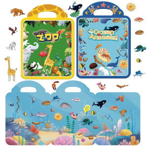 3D Ocean Animals Puffy Sticker Play Set Kids Window Gel Clings Decals For Toddlers Reusable Puffy Stickerstravel Toys For Todd