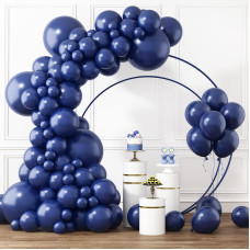 Rubfac Navy Blue Balloons Different Sizes 105Pcs 5101218 Inch For Garland Arch Kit Dark Blue Latex Balloons For Birthday Par