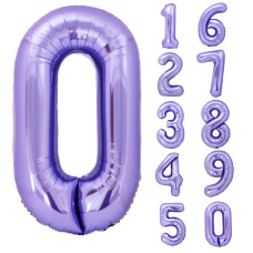 40 Inch Giant Purple Number 0 Balloon Helium Mylar Foil Number Balloons For Birthday Party Birthday Decorations For Kids Anni