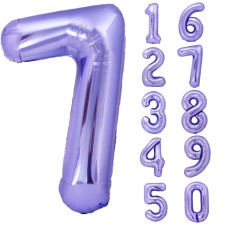 40 Inch Giant Purple Number 7 Balloon Helium Mylar Foil Number Balloons For Birthday Party 7Th Birthday Decorations For Kids