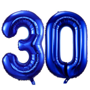 Navy Blue 30 Balloon Numbers 40 Inch Dark Blue 30 Birthday Balloons Large Foil Mylar Balloons Number 30 For Birthday Party Anniv