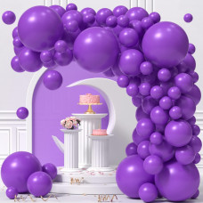 Kalor Light Purple Balloons Garland Arch Kit 110Pcs Different Sizes 1812105 Inch Party Balloons For Birthday Baby Shower We