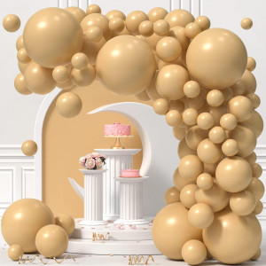 Kalor Beige Balloons Garland Arch Kit 110Pcs Different Sizes 1812105 Inch Party Balloons For Birthday Baby Shower Wedding G