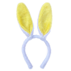 Hadckja Bunny Headband Easter Bunny Ears Hairbands Plush Yellow Bunny Headband For Easter Party Favor Easter Decorations Party S