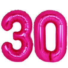 40 Inch Pink 30 Number Balloons Giant Jumbo Huge 30 Foil Mylar Helium Number Digital Balloons Mylar Digital Balloons 30Th Birthd