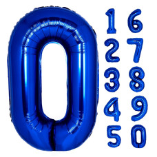 40 Inch Giant Navy Blue Number 0 Balloon Helium Mylar Foil Number Balloons For Birthday Party Birthday Decorations For Kids A