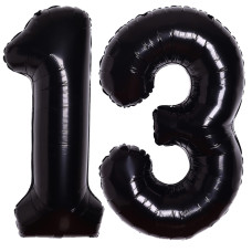 40 Inch Black Number 13 Balloons 13 For Birthday 13Th Birthday Decorations For Kids Boys Girls 13 Years Old Birthday Gift Annive