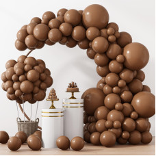 Rubfac 129Pcs Brown Balloons Different Sizes 18 12 10 5 Inches For Garland Arch Premium Brown Latex Balloons For Birthday Party