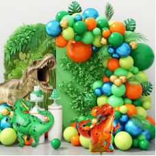 Green Balloon Arch Kit Dinosaur Balloon Arch Dinosaur Balloons Dinosaur Theme Party Decorations Green Balloon Garland With Di