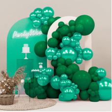 Partywoo Green Balloons 140 Pcs Hunter Green And Metallic Green Balloons Different Sizes Pack Of 18 Inch 12 Inch 10 Inch 5 Inch