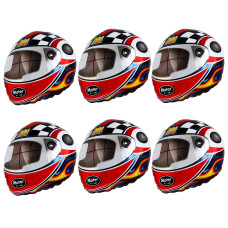 Stcomart 6 Pcs 20 Inch Motor Helmet Balloons For Boys Birthday Party Race Car Theme Party Supplies