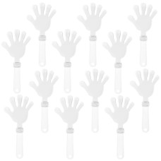 Zcysrlqin 12 Pcs White Hand Clappers 75 Inch Clappers Noisemakers Noise Makers Party Favors Plastic Party Clapper For Sporting