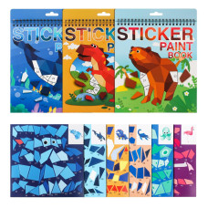 3Pcs Sticker Paint Number Books Crafts For Kids Ages 48 812 Animal Dinosaur Ocean Sticker Book Stickers For Kids Boys Girl Adu