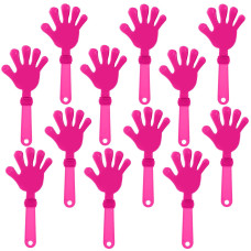 Zcysrlqin 12 Pcs Hot Pink Hand Clappers 75 Inch Clappers Noisemakers Noise Makers Party Favors Plastic Party Clapper For Sporti