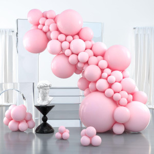 Partywoo Baby Pink Balloons 125 Pcs Pink Balloons Different Sizes Pack Of 36 Inch 18 Inch 12 Inch 10 Inch 5 Inch For Balloon Ar