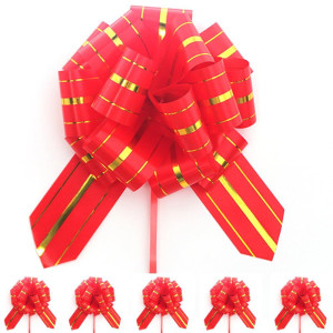 6 Pcs Large Pull Bows For Gift Wrappingunique 3 Gold Edge Pull Bows Suitable For Gift Basket Bag Box Wrapping Dcorvalentines