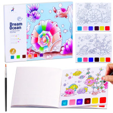 Yxotjhs Paint With Water Books Watercolor Coloring Books For Kids Ages 48 Mess Free Water Painting Book For Toddlers 24 Art