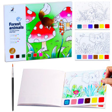 Yxotjhs Paint With Water Books Watercolor Coloring Books For Kids Ages 48 Mess Free Water Painting Book For Toddlers 24 Art