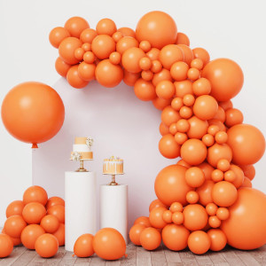 Rubfac Orange Balloons 146 Pcs Different Sizes Pack Of 36 18 12 10 5 Inch For Balloon Garland Or Balloon Arch As Graduation Wed