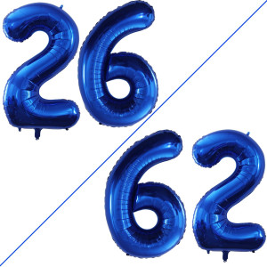 Goer Number 26 Balloons For 26Th Birthday Party Decorations 42 Inch Jumbo Foil Helium 62 Balloons For 62Nd Birthday Party Decora