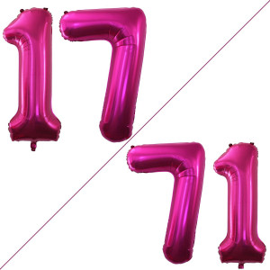 Goer Number 17 Balloons For 17Th Birthday Sweet 17 Party Decorations 42 Inch Jumbo Foil Helium 71 Balloons For 71St Birthday Par