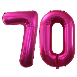 Goer Number 70 Balloons For 70Th Birthday Party Decorations 42 Inch Jumbo Foil Helium Balloons For 70Th Anniversary Bright Peac