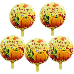 Hadckja Pumpkin Round Balloon Thanksgiving Balloons Pumpkin Balloons Fall Harvest Thanksgivingthemed Party Birthday Party Suppl