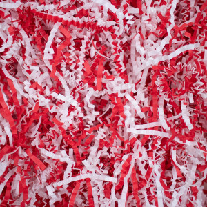 Magicwater Supply 4 Oz Red White Crinkle Cut Paper Shred Filler Great For Gift Wrapping Basket Filling Birthdays Wedd