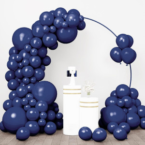 Rubfac 96Pcs Navy Blue Balloons Latex Balloons Different Sizes 18 12 10 5 Inch Party Balloon Kit For Birthday Party Graduation B