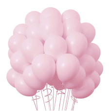 Rubfac 120Pcs Pastel Pink Balloons 12 Inches Baby Pink Balloons Matte Pale Pink Latex Balloons For Birthday Baby Shower Anniver