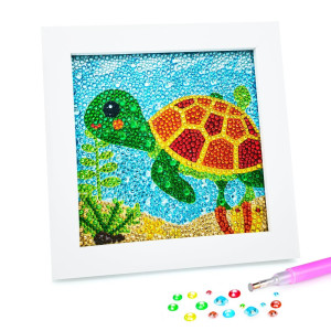 Yohuu 5D Diamond Art Kit For Kids 71X71 With Wooden Frame Arts And Crafts For Kids Ages 681012 Easy To Diy Mosaic Gem D