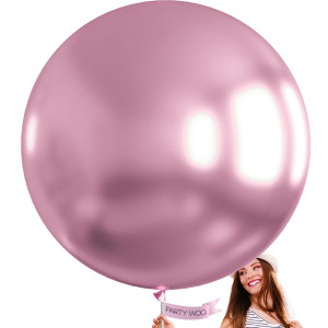 Partywoo Metallic Pinkish Purple Large Balloons 4 Pcs 36 Inch Balloons Purplish Pink Metallic Big Balloons Metallic Pink Gian