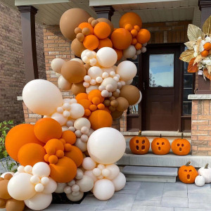 152Pcs Fall Balloon Arch Kit Burnt Orange Balloons Terracotta Balloons Arch Kit Double Stuffed Rust Balloons Thanksgiving Autum