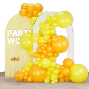 Partywoo Yellow And Orange Balloons 140 Pcs Orangey Yellow Balloons And Yellow Balloons Different Sizes Pack Of 18 Inch 12 Inch