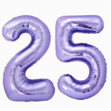 Big Purple 25 52 Balloon Number 40 Inch Foil 25 Balloons For 25 Birthday Decorations For Women Girls52 Rainbow Balloons For 25