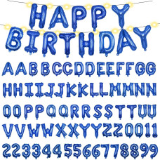 Personalized Name Happy Birthday Balloons Letters Kit Diy Custom Name Birthday Banner 2 Sets A Z 09 16 Letters And Numbe