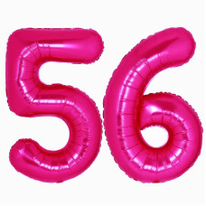 Pink Number 56 Balloons 40 Inch Foil Number Balloon 56Th Birthday Balloons Digit 56 Helium Big Balloons For Birthday Party Decor