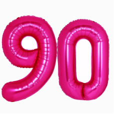 Uwpvowsr 40 Inch Large 90 Number Balloons Pink Big Foil Number 90 Balloons Giant Helium Happy 90Th Birthday Party Decorations