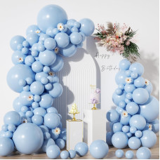 Pastel Blue Balloons In Different Sizes 5 10 12 18Inch134Pcs Pastel Blue Balloon Balloons For Garland Arch